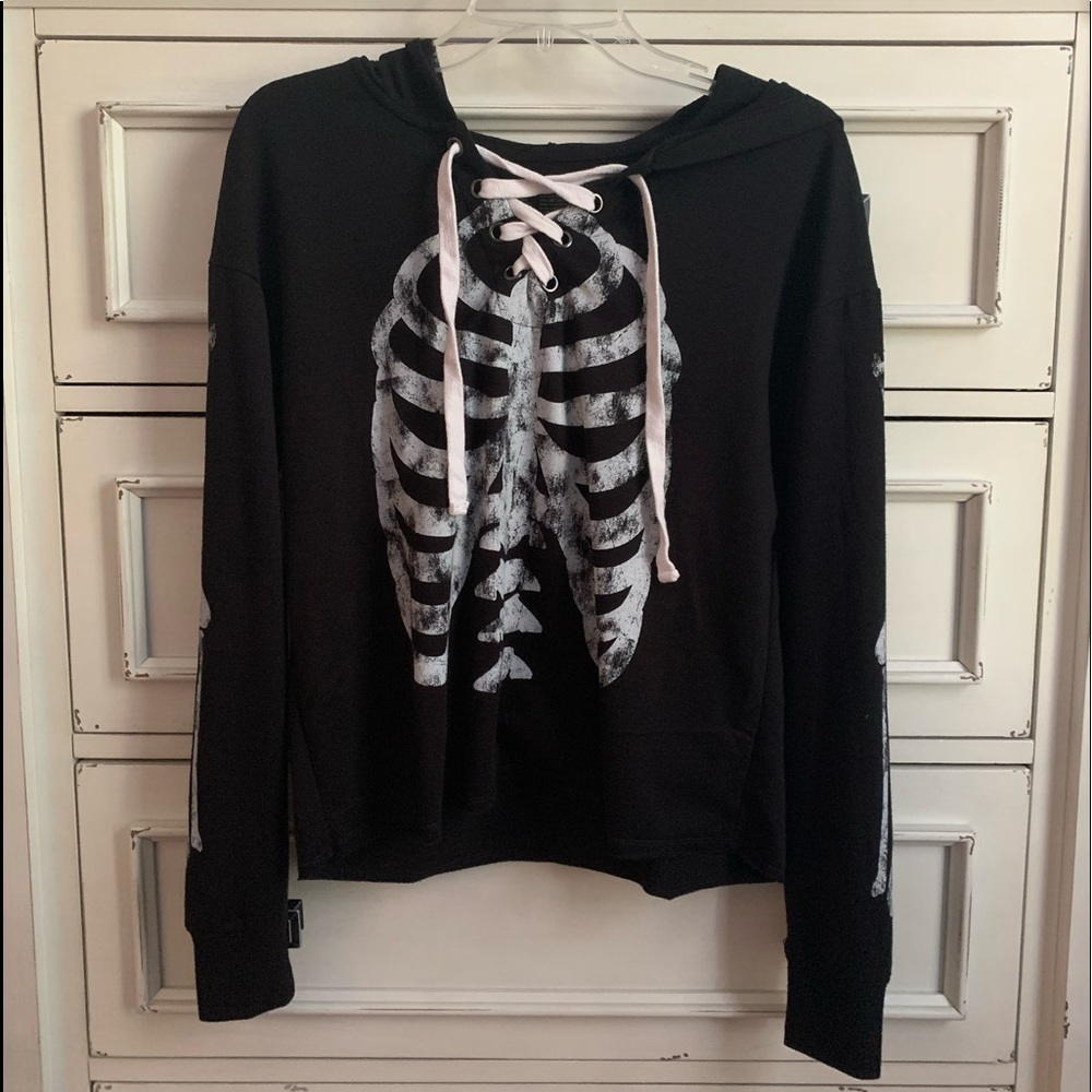 skeleton cropped hoodie from weekend soul (target)